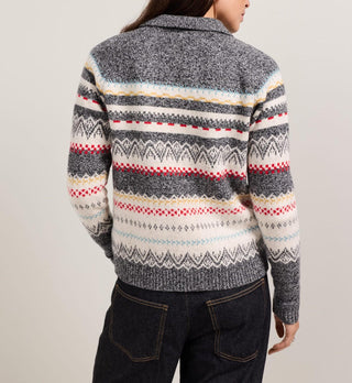 Women's Fair Isle Cardigan Charcoal Heather