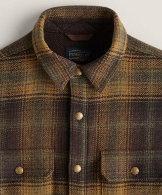 Forest Herringbone Twill Shirt Green Mix/Brown Plaid