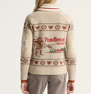Alpine Lambswool Zip-up Cardigan Oatmeal Heather