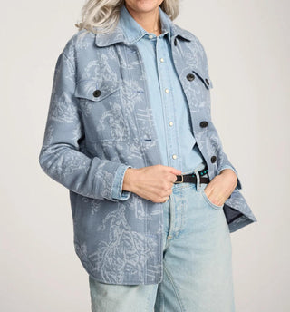 Rodeo Cotton Shacket Stormy Blue