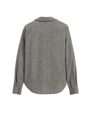 Women's Wool Gambler Shirt Black Diamond Mix
