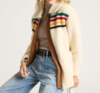 Glacier Sunset Fleece Jacket Ivory