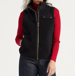 Laurel Zip Front Vest Black