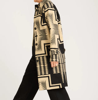 Timberline Jacquard Coat Harding Black Tan