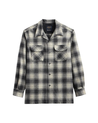 Men's Board Shirt Charcoal Ombre Plaid Regular & Tall