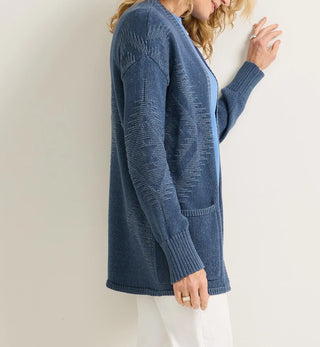 Women's Textured Sierra Springs Cardigan Navy