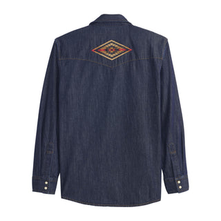 Gambler Dark Denim Shirt With Tumalo Embroidery