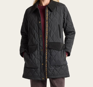 Sun River Corduroy Accent Field Coat Black