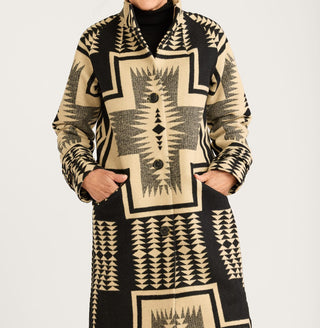 Timberline Jacquard Coat Harding Black Tan