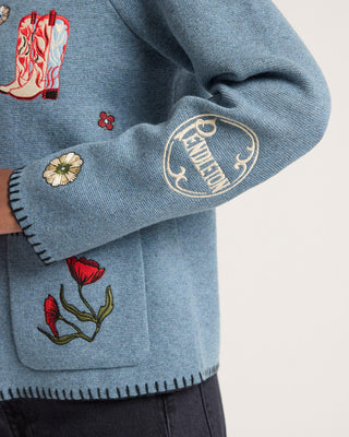 Pendleton Souvenir Cardigan Denim Heather