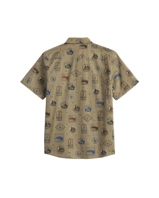 Men's Shoreline Short Sleeve Shirt Icon Patch Olive