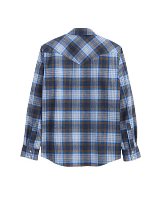 Men's Canyon Shirt Blue Tan Plaid