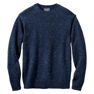Men's Shetland Crew Neck Sweater Indigo Heather