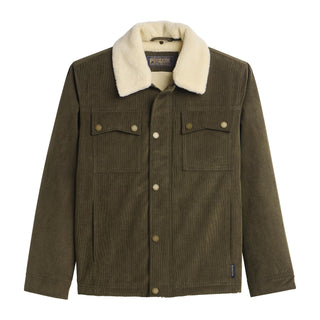 Seabeck Corduroy Trucker Jacket Dark Olive