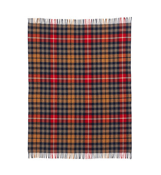 Fireside Throw Hickory, Navy And Rust
