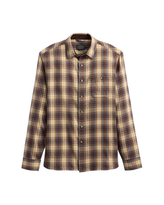 Men's Fremont Flannel Shirt Tan Multi Plaid