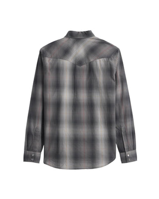 Men's Long Sleeve Frontier Shirt Charcoal Plaid