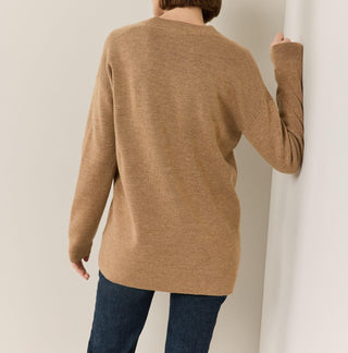 Women's Relaxed Merino Cardigan Camel