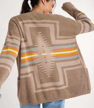 Sierra Springs Harding Cardigan Dark Taupe Heather