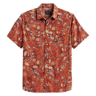 Laramie Short Sleeve Shirt Batik Floral Brick