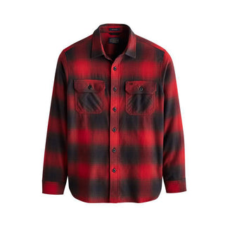 Burnside Flannel Shirt Black/Red Plaid