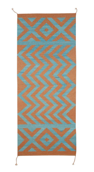 Escalante 2.5' x 6' Zeta Turquesa Runner Rug