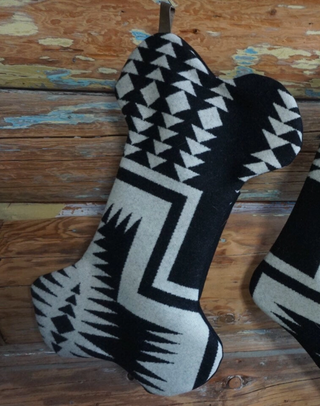 Upper Paw Modern Tribal Dog Bone Stocking Made from Pendleton Wool