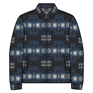 Quilted Chamois Work Jacket Harding Blue