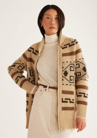 Woman's Westerley Long Sweater Tan/Brown