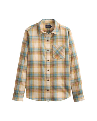 The Perfect One Pocket Shirt Ivory Multi Plaid