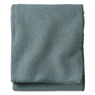 Eco-Wise Washable Wool Twin Blanket Shale Blue