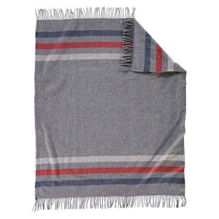 Eco-Wise Washable Wool Throw Grey Stripe