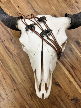 John B. Mortensen Studios Bronze Bucking Horse Bolo Ties