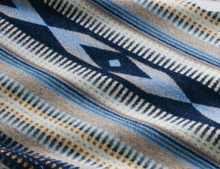Fringed Jacquard Throw Rio Bravo Blue