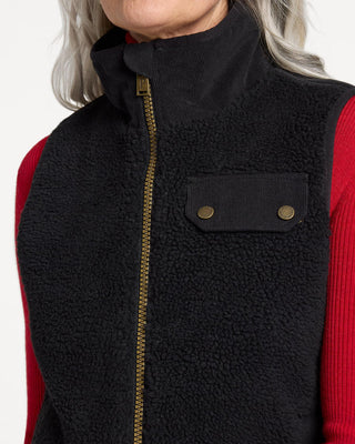 Laurel Zip Front Vest Black