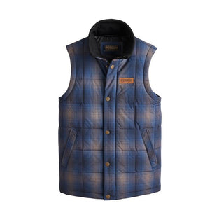 Cody Quilted Vest Blue Tan Ombre