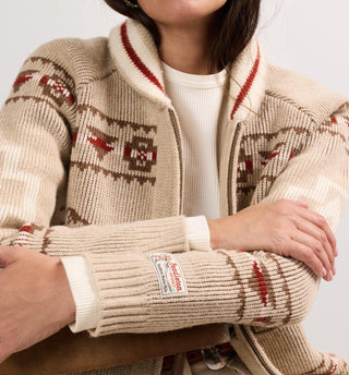 Women's Alpine Lambswool Zip-up Cardigan Oatmeal Heather