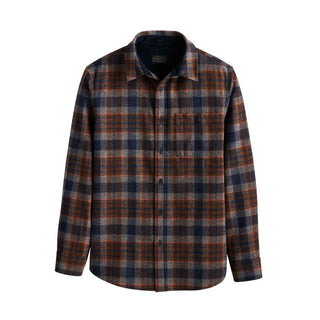 Trail Shirt Navy Mix/Orange Plaid