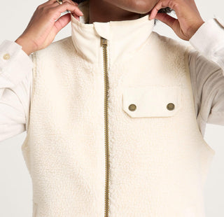 Laurel Zip-front Berber Vest Bone