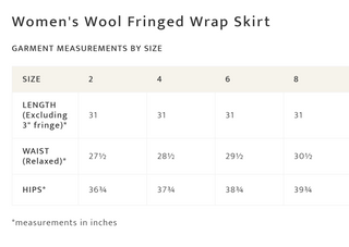 Women's Wool Wrap Skirt With Fringe Black