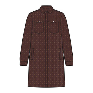 Parker Corduroy Dress Burgundy Foulard