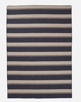 Eco-Wise Easy Care Bed Blanket Midnight Navy Stripe