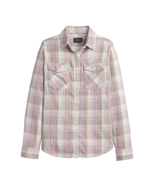 Women's Riley Flannel Shirt Ivory Multi Plaid