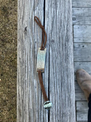 Kathy Kamei Gold Leather Bracelet