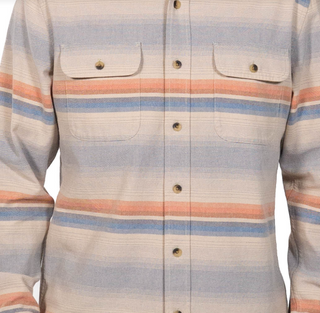 Beach Shack Shirt Natural Multi Stripe