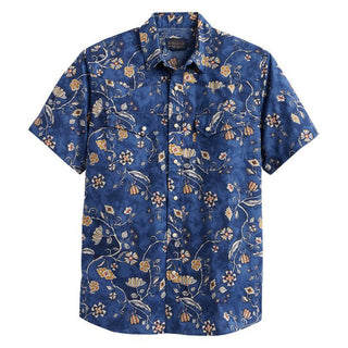 Laramie Short Sleeve Shirt Batik Floral Navy