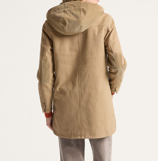 Cedar Creek Canvas Cord Trim Parka Navy