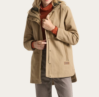 Cedar Creek Canvas Cord Trim Parka Navy