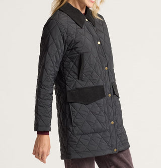Sun River Corduroy Accent Field Coat Black