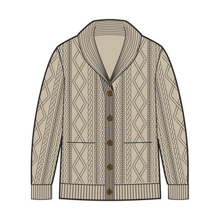 Women's Fisherman Cardigan Driftwood